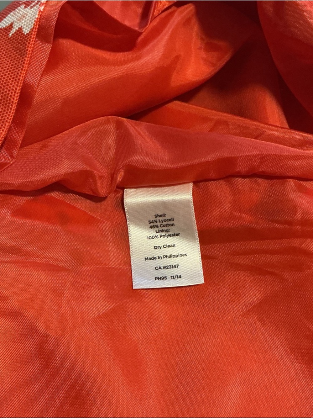Talbots Coral Red Floral Midi Sheath Dress - Picture 5 of 5